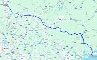 Thai Nguyen - Ha Long roadmap
