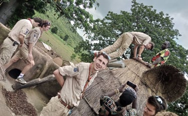 Students Visiting A remote Village in Ivory Coast