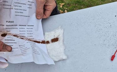 Taller del fuego, algodón y óxido