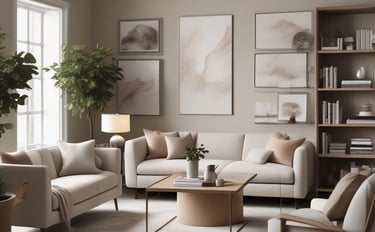 A collection of self-published journals and manuals on a stylish table.