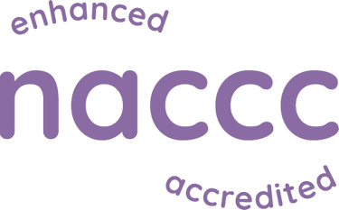 a logo that shows enhanced naccc accredited