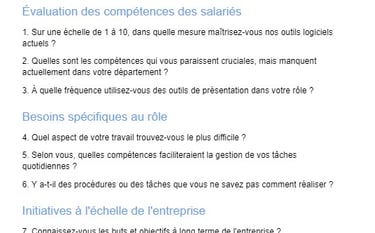 exemple de recueil des besoins en formation