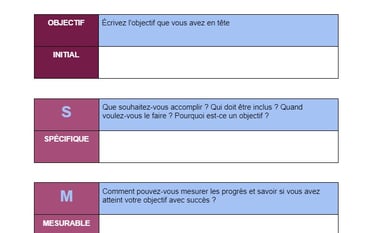 modele d objectif professionnel