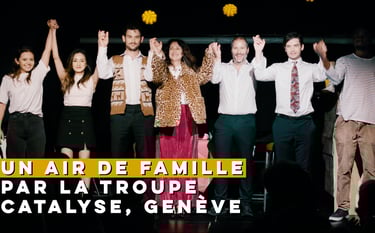 a group of people standing on a stage