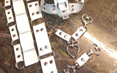Made to order BDSM matching leather sets, in whole or in part.