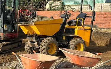 Dumper hire for renovation site in Dudley and Sedgley