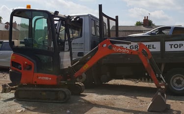 cmr company digger on site in Dudley