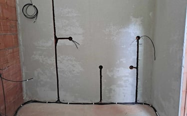 drážky pro elektro instalace