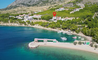 This aerial picture shows the position of the house in the settlement Ivašnjak in Lokva Rogoznica.
