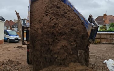 Crushed hardcore delivery for commercial build in Gornal Wood, Dudley