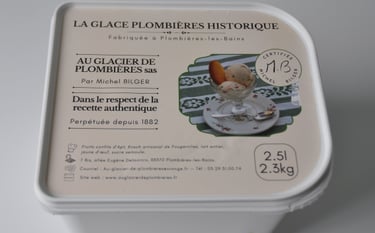 Notre bac de glace Plombières historique en format 2.5 litres