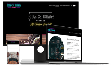 his x hers web design mock up