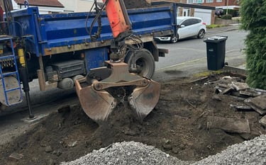 Aggregate dropped for driveway project in Sedgley, Dudley