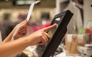Point of sale system to symbolise AI in retail