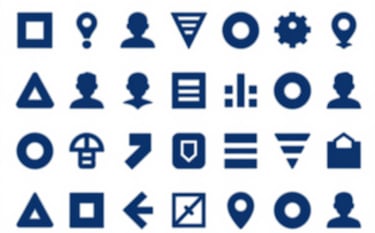 A group of professional icons or simple geometric shapes in shades of #1E3A4D and #4E7B99, arranged in a balanced and orderly manner on a white background, representing comprehensive support.