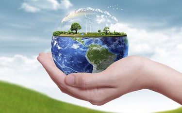 Globe représentant la nature