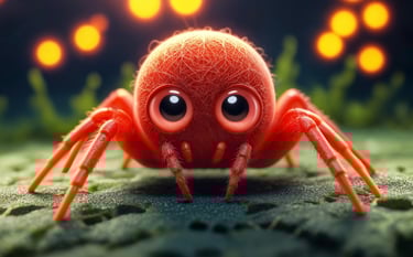 araigner mignonne pour illustrer les parasites