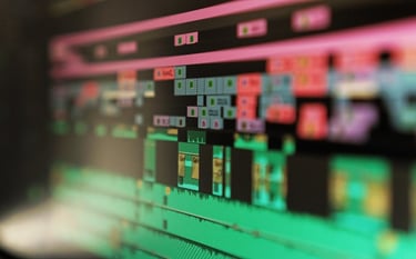 Timeline du logiciel de montage adobe premiere pro