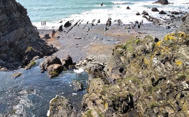 イギリスの浜辺 UK sightseeing rocky coastline