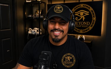 Cesar Pagan, hosting Beyond in his studio office