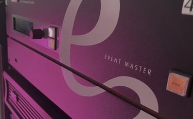 An image of a Barco E2 Screen Management unit in use