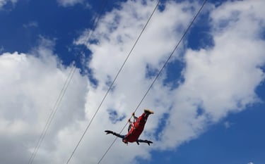 Superman Zipline Construction SAM Zip Line Asia