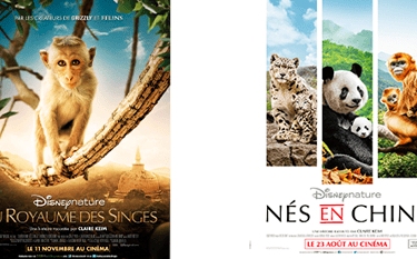 Affiches des narrations de Claire Keim documentaires Disney Nature
