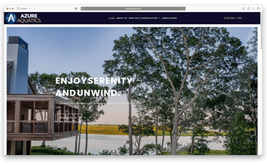 Azure Aquatics - website - home page