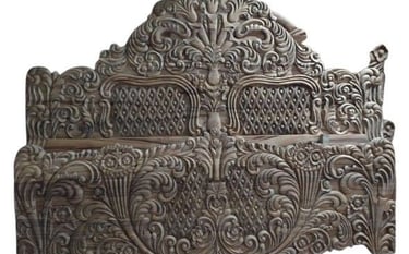 Solid Teak Bed with Heavy Wooden Frame