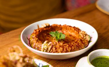 muhammara con peperoncino cucinata al bar era ora a padova ad altichiero