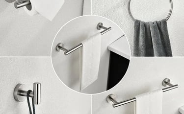 a series of four different types of towel rolls