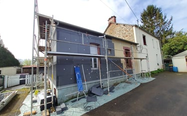 Réalisation d'une isolation technique par l'extérieur , Ille et Vilaine, isolation thermique, alm