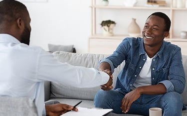 Psychotherapist and Client Sitting
