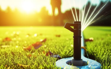 Best Time to Water Lawn, watering techniques, sprinkler systems