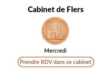 Prendre Rendez-vous au cabinet de Flers - ouvert le mercredi