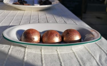 chocolats colorés de l'or