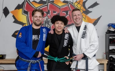 RebelFire MMA coaching team teaching kids martial arts in Langley BC