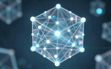 A conceptual digital visualization of glowing interconnected nodes and data streams flowing through a transparent geometric structure. The style is futuristic and trustworthy, emphasizing clarity and data-driven insight, using brand colors #3A8D9B and #F3F7F9.