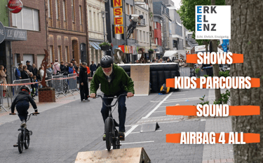 bmx & Mtb airbag show mieten - mobile ramped