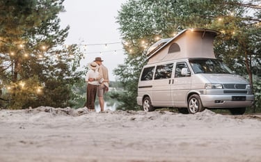 campervan parked by a lakeside, perfect for vanlife adventures