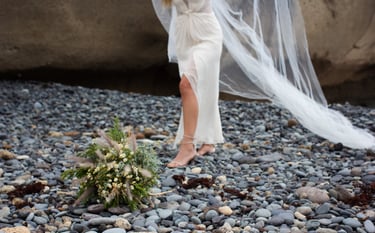 Wedding dress and the boquet has been part of the wedding for ages.