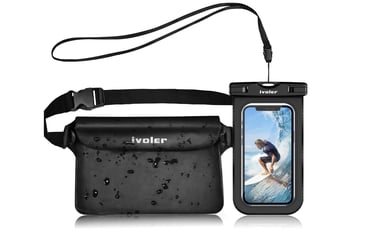 ivoler [2 Pack Waterproof Phone Case & Pouch Set
