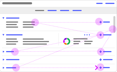 old ui displaying long scroll information aggregation process