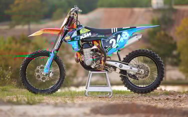 Decallab Custom Graphics 2018 KTM 450 SFX RIGHT View LARGE_10A5652