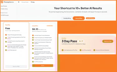 Prompt Genie pricing Plan