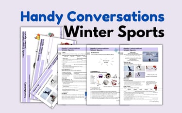 WINTER SPORTS ESL ELL lesson plan idioms, speaking, vocabulary, winter olympics