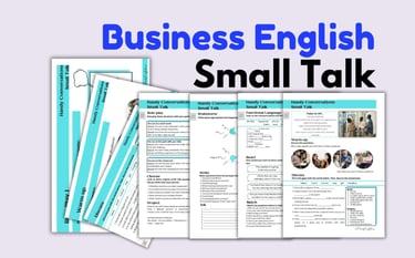 Business English Small Talk, making questions, role-plays and grammar