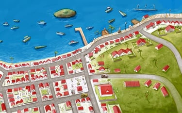Mapa do centro de Búzios