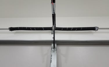 modern torsion garage door opener system installed by A's garage doors.