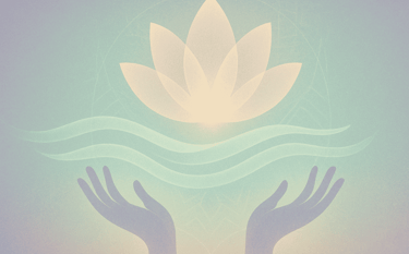 Lotus, mandala, and glowing hands, holistic complementary healing Santa Ana